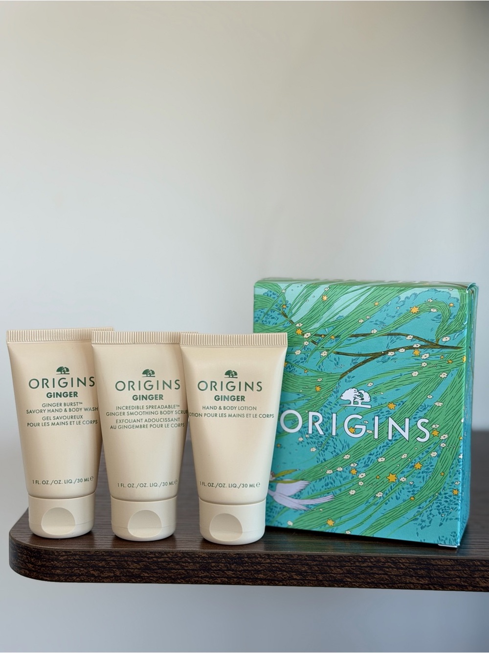Origins Ginger Hand & Body Wash Lotion Scrub Set